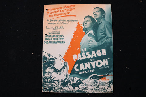 1946 LE PASSAGE DU CANYON MAGAZINE - SUSAN HAYWARD COVER - E 25026