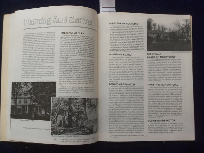 1981 FOCUS ON LIVINGSTON SOFTCOVER BOOK - TOWN HANDBOOK - K 182