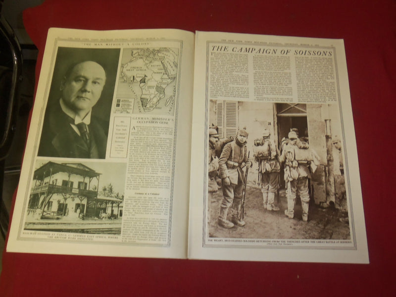 1915 MARCH 4 NY TIMES PICTORIAL SECTION - BRITISH PICKETS IN FLANDERS - NP 3949