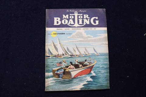 1958 OCTOBER MOTOR BOATING MAGAZINE - SPECIAL SOUTHERN FEATURES COVER - E 11716
