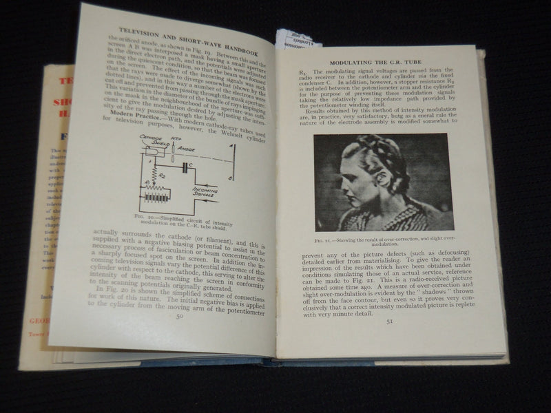 1939 TELEVISION AND SHORT-WAVE HANDBOOK BY F. J. CAMM - FOURTH EDITION- KD 4585R