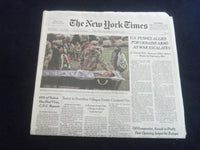 2022 APRIL 27 NEW YORK TIMES -U.S. PUSHES ALLIES FOR UKRAINE ARMS, WAR ESCALATES
