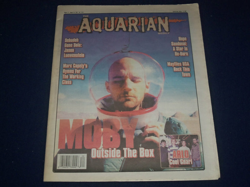 2002 AUGUST 21-28 AQUARIAN WEEKLY NEWSPAPER - MOBY OUTSIDE THE BOX - J 1161