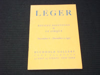 1950 LEGER RECENT PAINTINGS & LE CIRQUE SOFTCOVER BOOK - J 7176