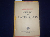 1950 OUT OF MY LATER YEARS HARDCOVER BOOK BY ALBERT EINSTEIN - KD 9115