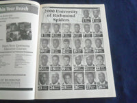 2000 NOV 11 FOOTBALL PROGRAM - UNIV OF RICHMOND VS JAMES MADISON UNIV - SP 1217I