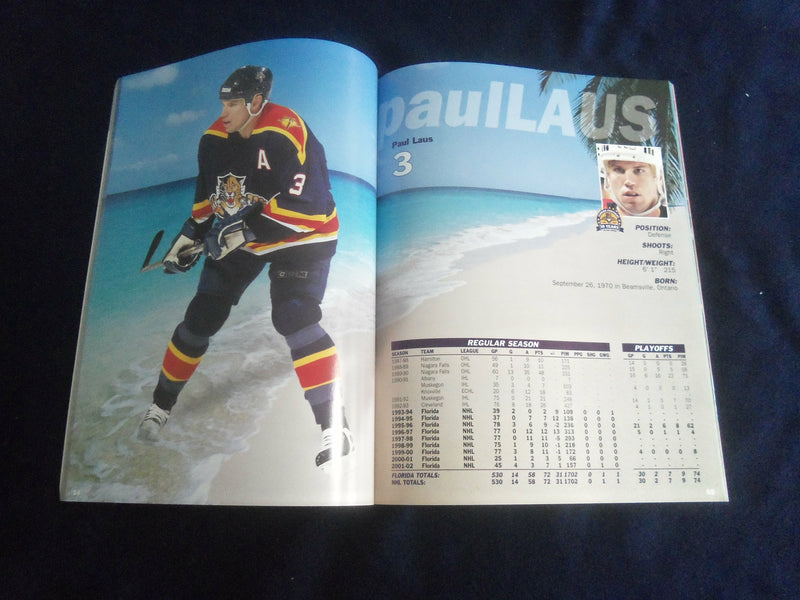 2002-2003 FLORIDA PANTHERS YEARBOOK - ST 7139