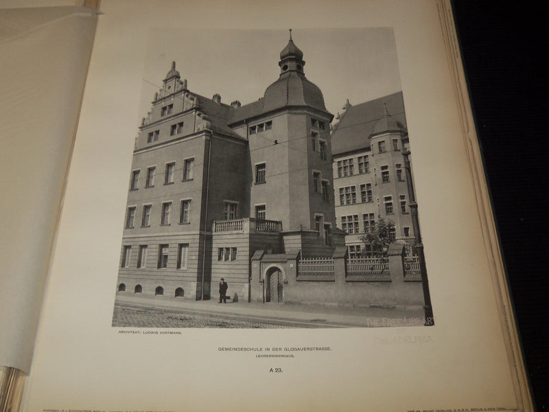 1902-1903 NEUBAUTEN STADT BERLIN 2 PLATE VOLUMES BY LUDWIG HOFFMANN - #24