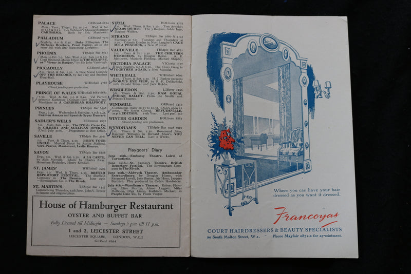 1948 KATHERINE DUHHAM-A CARIBBEAN RHAPSODY PROGRAM -PRINCE WALES THEATRE- K 1839