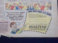 1933-1940 OVALTINE FULL PAGE COLOR COMICS ADS - LOT OF 7 - NP 5255
