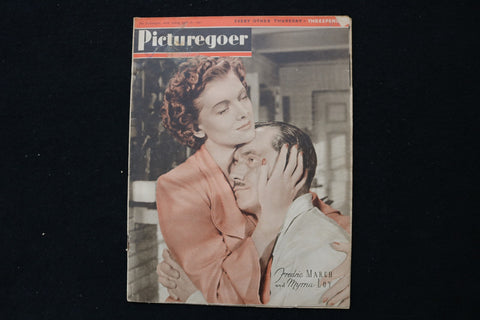 1947 APRIL 26 PICTUREGOER MAGAZINE - FREDERIC MARCH & MYRNA LOY COVER - E 25973