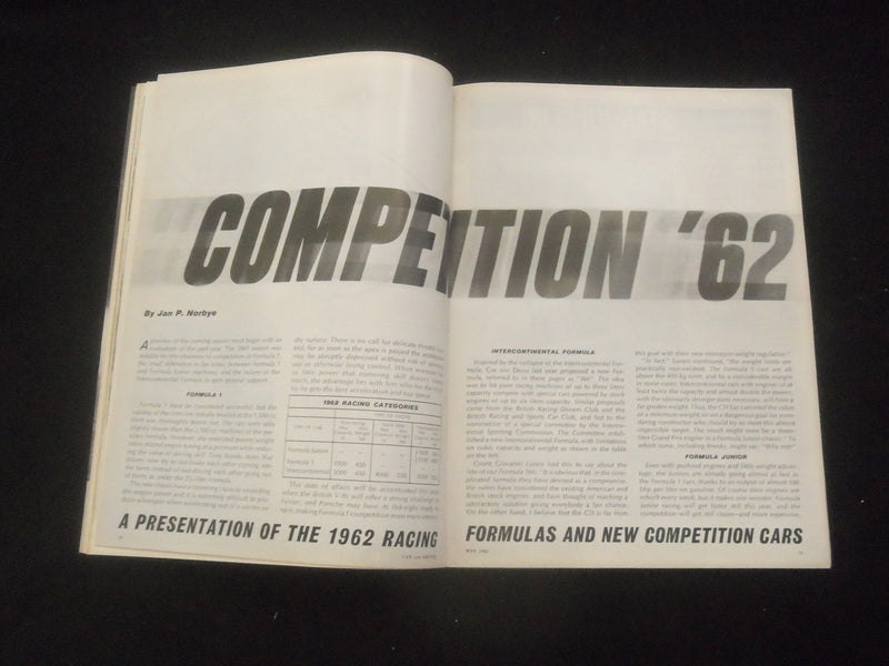 1962 MAY CAR AND DRIVER MAGAZINE - KELLY-CORVETTE - J 7822