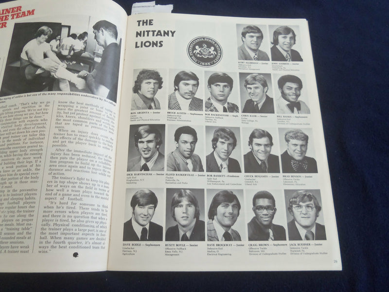 1975 OCTOBER 25 PENN STATE UNIVERSITY VS ARMY FOOTBALL PROGRAM - ST 4628G