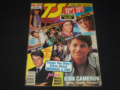 1987 NO. 12 TS POSTERS MAGAZINE - RIVER PHOENIX & DWEEZIL ZAPPA COVER - E 14905