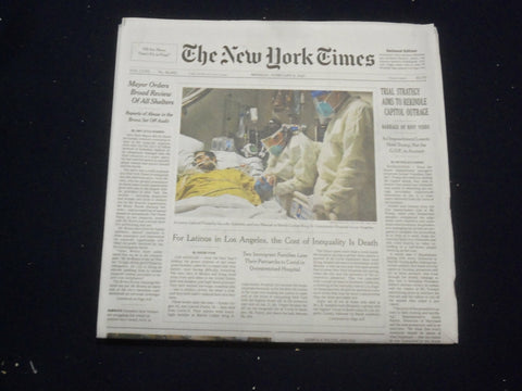 2021 FEBRUARY 8 NEW YORK TIMES - TRIAL STRATEGY AIMS TO REKINDLE CAPITOL OUTRAGE