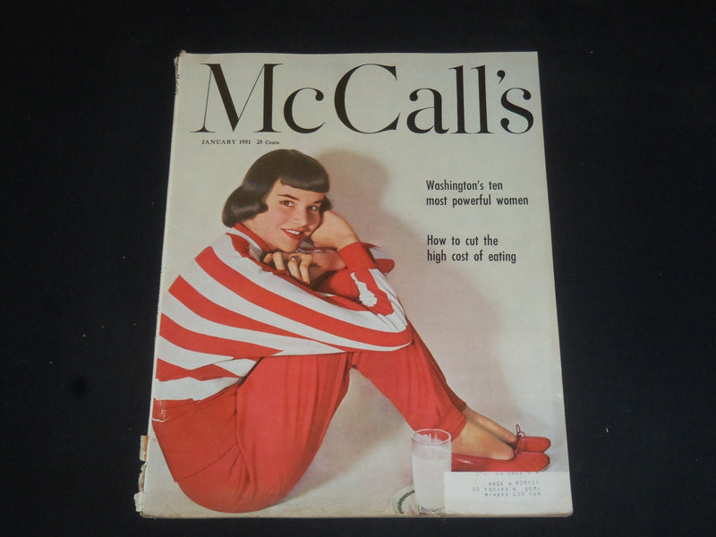 1951 JANUARY MCCALL'S MAGAZINE - NICE COVER, STORIES & ADS - SP 6857