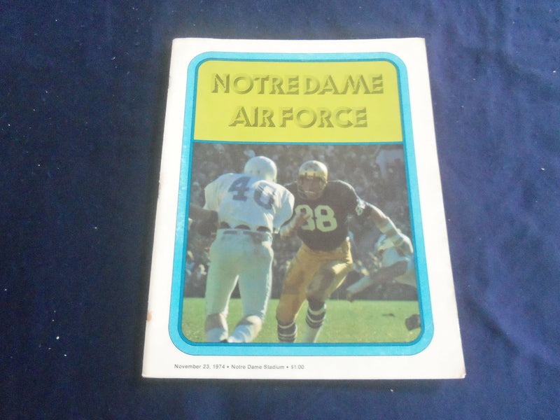 1974 NOV 23 FOOTBALL PROGRAM - UNIVERSITY NOTRE DAME VS AIR FORCE - SP 1213C
