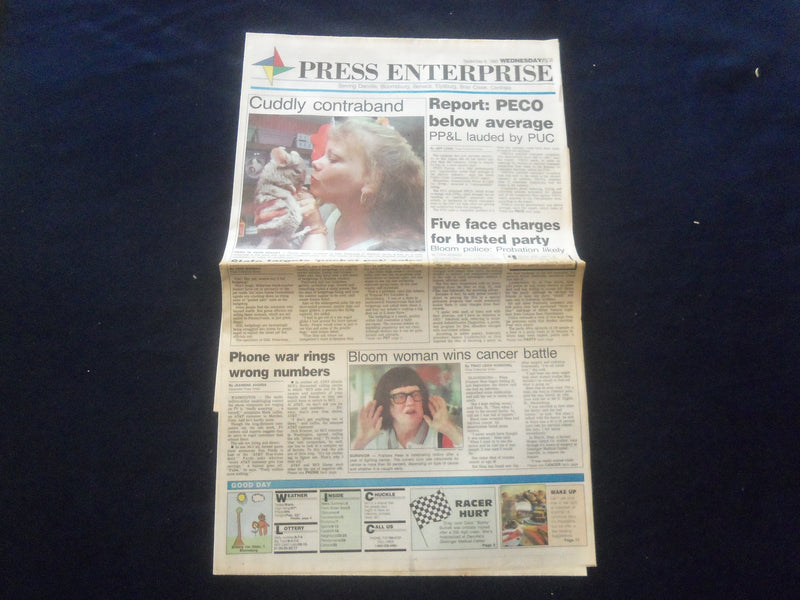 1995 SEP 6 PRESS ENTERPRISE NEWSPAPER - BLOOMSBURG, PA -PECO BELOW AVG- NP 6128
