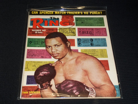 1967 NOVEMBER THE RING MAGAZINE - THAD SPENCER FRONT COVER - E 4590