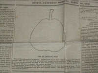 1849 APRIL 28 MASSACHUSETTS PLOUGHMAN NEWSPAPER - FREEMONT'S EXPEDITION- NP 5166