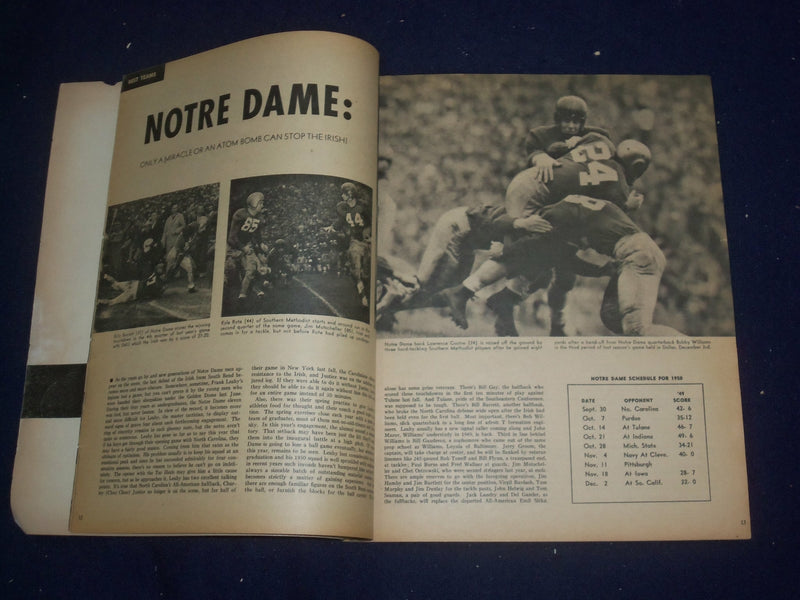 1950 FALL SPORTS ALBUM MAGAZINE - GREAT PHOTOS AND STORIES - ST 6803
