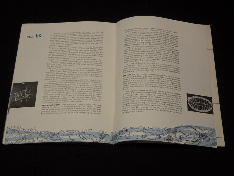 1960'S RESEARCH IN THE SEA BOOKLET -WOODS HOLE OCEANOGRAPHIC INSTITUTION- K 1047