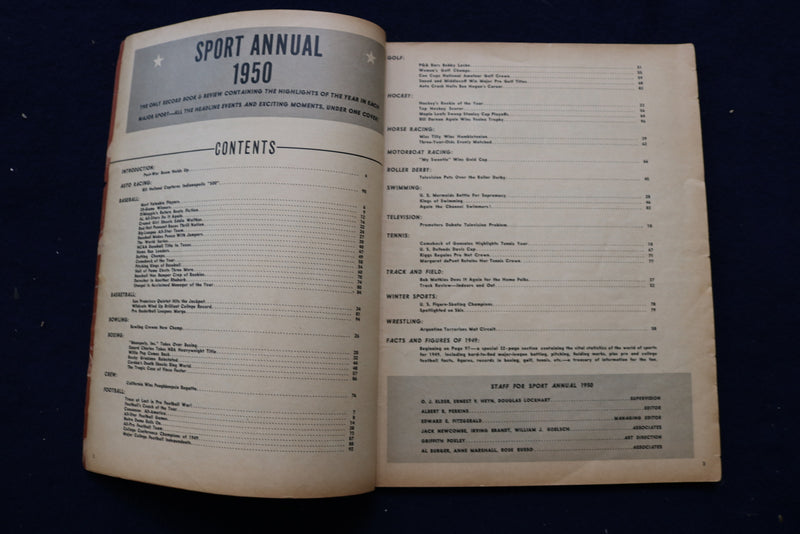1950 SPORT ANNUAL MAGAZINE - TOMMY HENRICH-EZZARD CHARLES COVER - E 11873