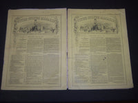 1854-1855 UNITED STATES MAGAZINE LOT OF 2 - VOLUME 1 NO. 8 & 9 - NP 2054