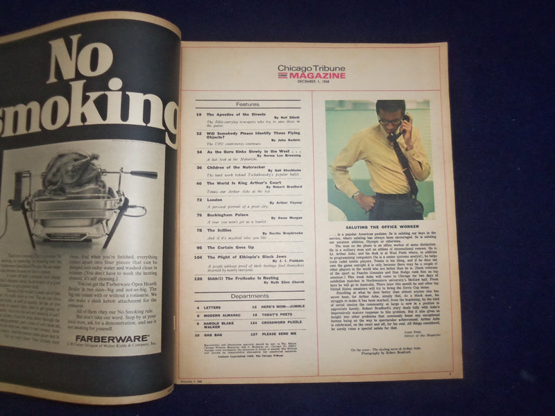 1968 DECEMBER 1 CHICAGO TRIBUNE MAGAZINE SECTION - ARTHUR ASHE - NP 6372