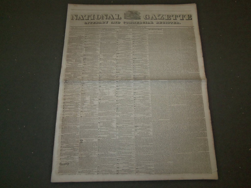 1841 NATIONAL GAZETTE LITERARY COMMERCIAL REGISTER NEWSPAPER LOT OF 19 - NP 1456