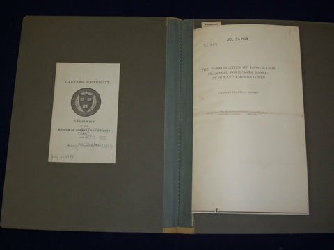 1918 POSSIBILITIES OF LONG-RANGE SEASONAL FORECASTS BASED ON OCEAN TEMPS- J 4983