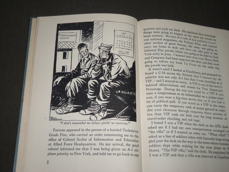 1947 BACK HOME BY BILL MAULDIN HARDCOVER BOOK - NICE ILLUSTRATIONS - KD 4719