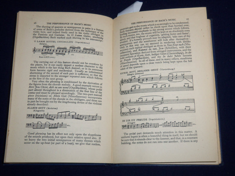 1944-1949 THE CHORALE PRELUDES OF J. S. BACH BOOK LOT OF 2 - KD 1378O