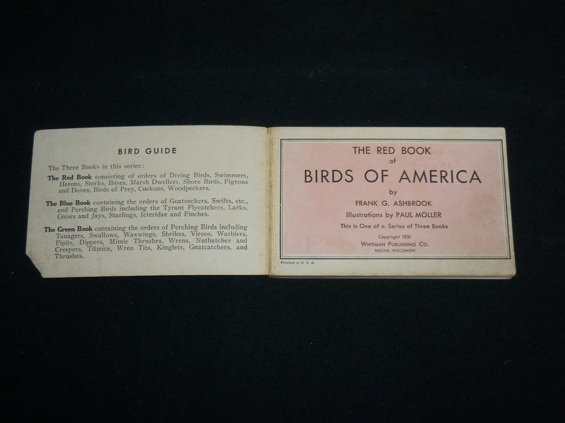1931 THE RED BOOK OF BIRDS OF AMERICA SOFTCOVER BOOK BY ASHBROOK - J 6856