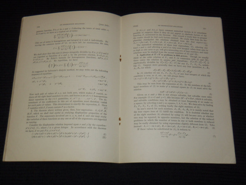 1926 THE AMERICAN MATHEMATICAL MONTHLY MAGAZINE LOT OF 10 -COMPLETE YR - WR 277F