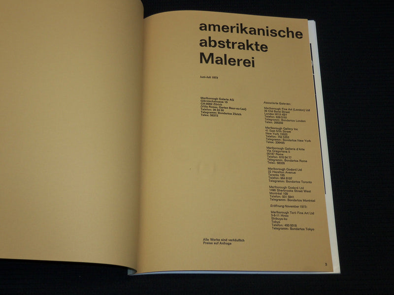 1973 AMERIKANISCHE ABSTRAKTE MALEREI GERMAN SOFTCOVER BOOK - J 6951