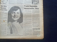 1983 JULY 20 PHILADELPHIA DAILY NEWS NEWSPAPER - FRANK REYNOLDS DIED - NP 6195