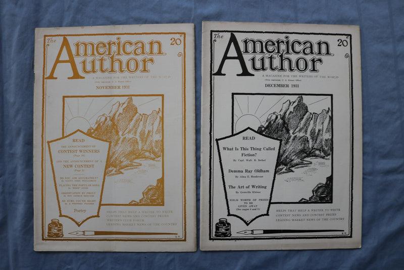 1931-1932 AMERICAN AUTHOR MAGAZINE - LOT OF 8 - E 26440