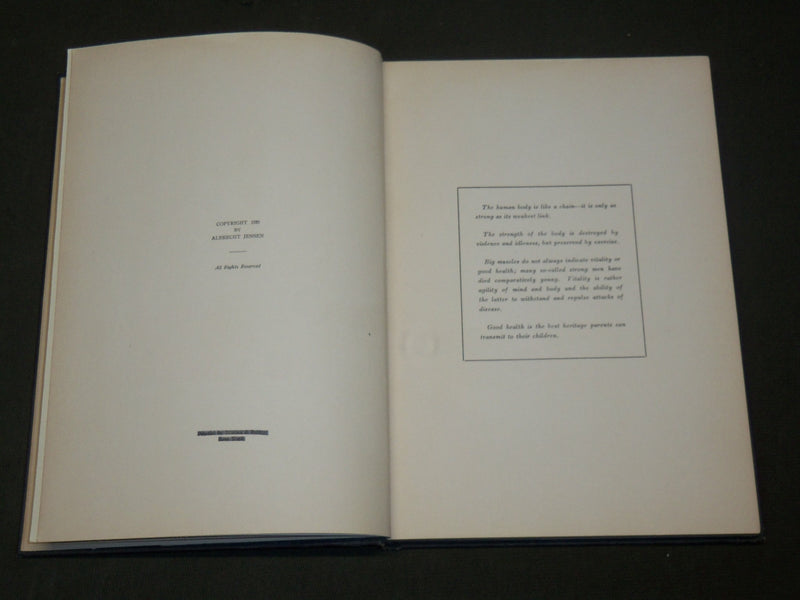 1920 MASSAGE AND EXERCISES COMBINED BOOK BY ALBRECHT JENSEN - KD 6129