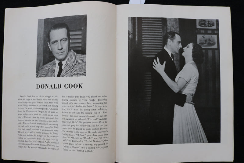 1940'S PRIVATE LIVES PROGRAM - TALLULAH BANKHEAD - DONALD COOK - K 2291