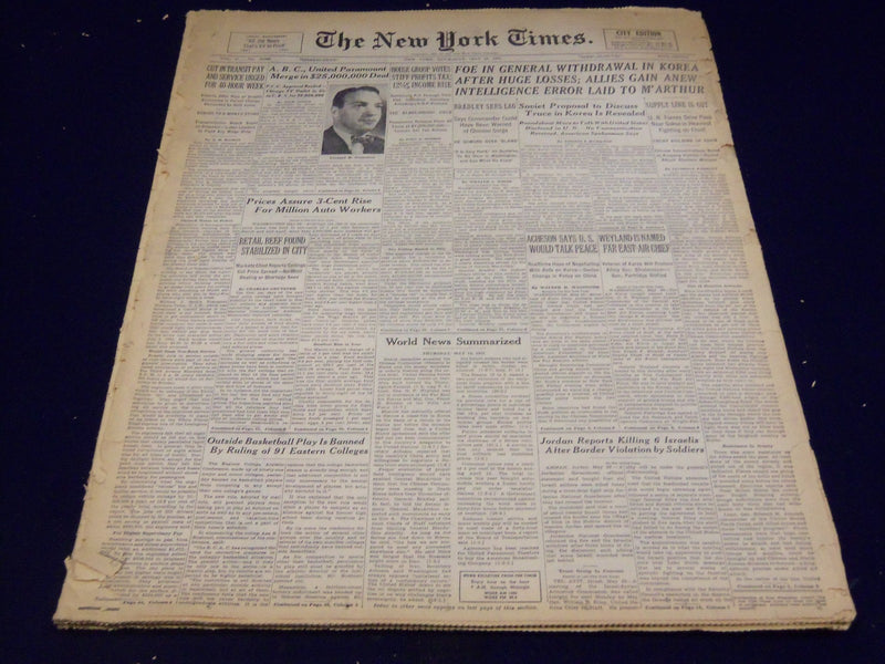 1951 MAY 24 NEW YORK TIMES - A. B. C. & UNITED PARAMOUNT MERGE - NT 2457