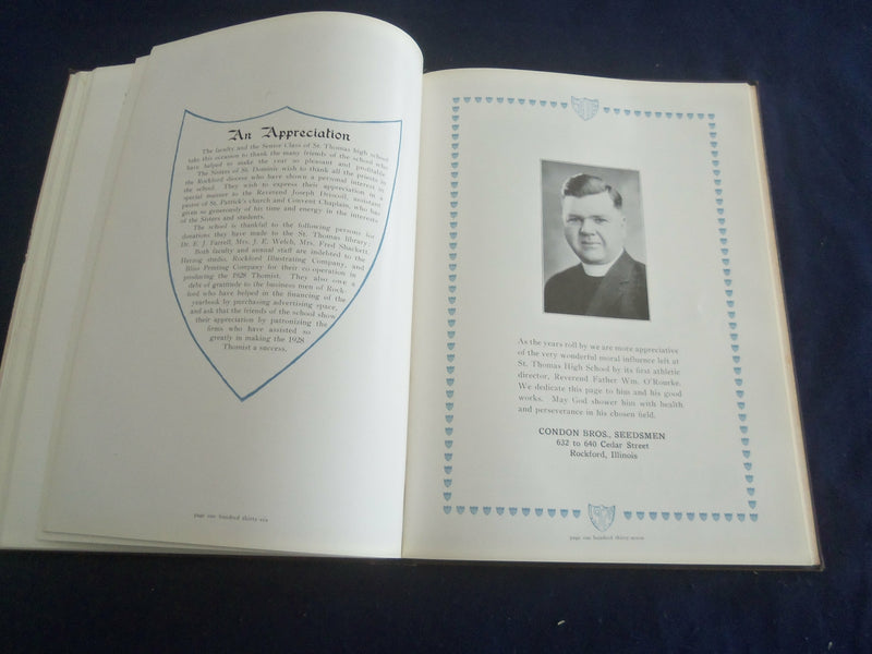 1928 THE THOMIST ST. THOMAS HIGH SCHOOL YEARBOOK - ROCKFORD, ILLINOIS - YB 2626