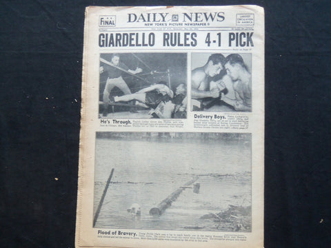 1954 MAY 22 NY DAILY NEWS NEWSPAPER - GIARDELLO RULES 4-1 PICK - NP 2482