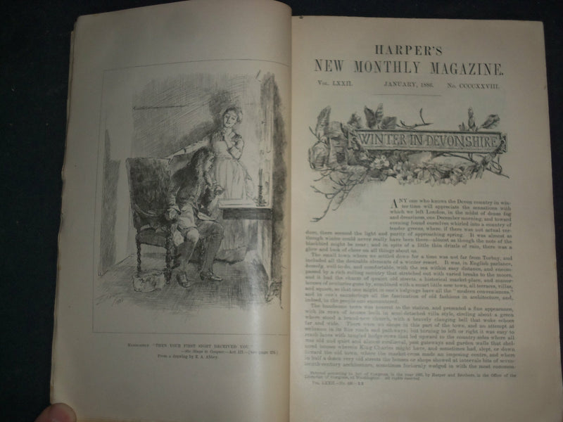 1886 HARPER'S MONTHLY MAGAZINE - LOT OF 12 - COMPLETE YEAR - WR 688A