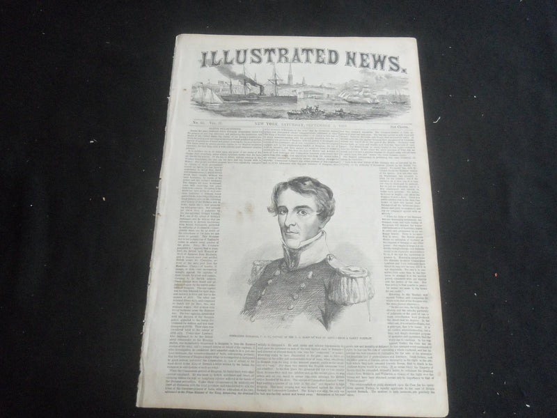 1853 SEPTEMBER 3 ILLUSTRATED NEWS MAGAZINE - COMMANDER INGRAHAM - B 5531N