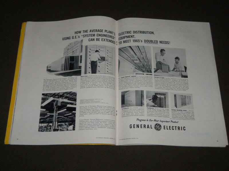 1955 MAR & APR ELECTRIFIED INDUSTRY MAGAZINE LOT OF 2 ISSUES- GREAT ADS - J 2778