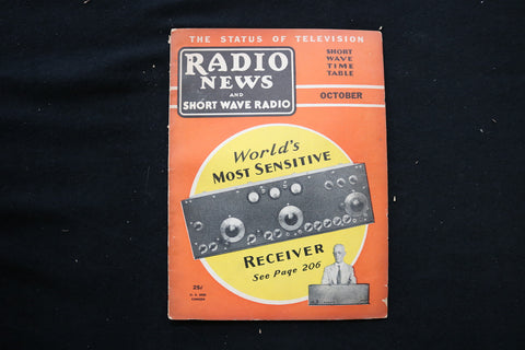 1936 OCT RADIO NEWS AND THE SHORT WAVE MAGAZINE - RECEIVER COVER - E 10547