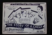 1930'S THE STORY OF A CHEAT PROGRAM - 5TH AVENUE PLAYHOUSE - K 1936