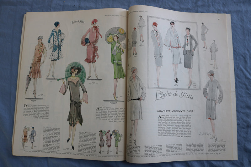 1926 AUGUST MCCALL'S MAGAZINE - BEAUTIFUL NEYSA MCMEIN COVER - SP 4785R