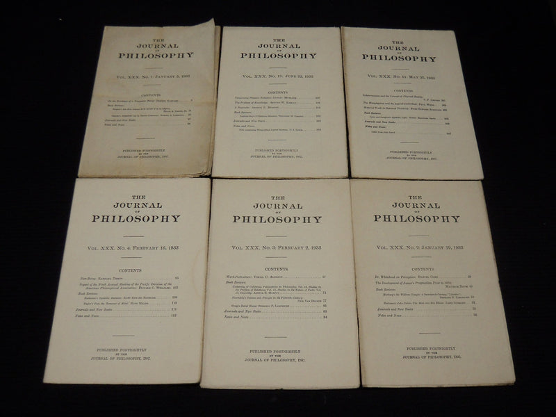 1933 THE JOURNAL OF PHILOSOPHY MAGAZINE LOT OF 20 ISSUES - WR 632B